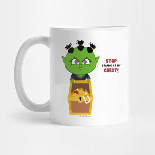 Stop Staring at My Chest // D20 // Orc by whimsyworks